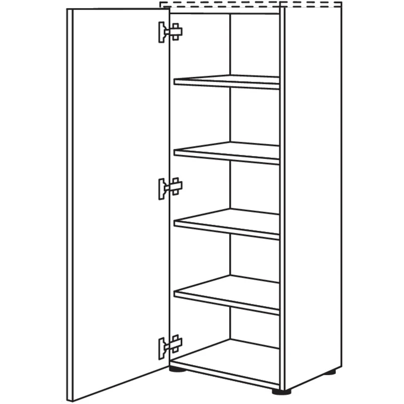 nobilia Highboard in Echtholz-Furnier HEF45-130 45 cm