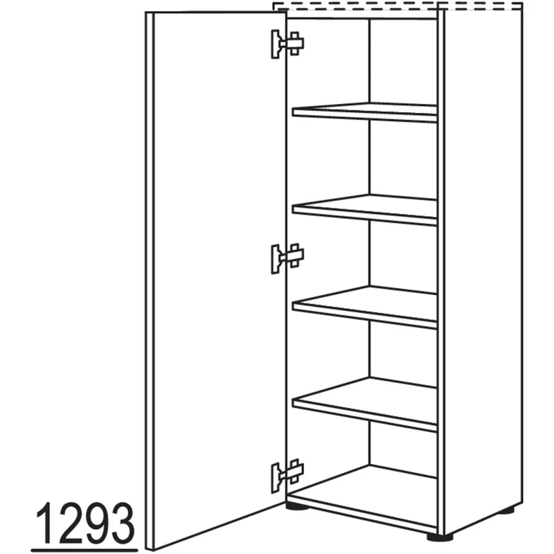 nobilia Highboard in Echtholz-Furnier HEF45-130 45 cm