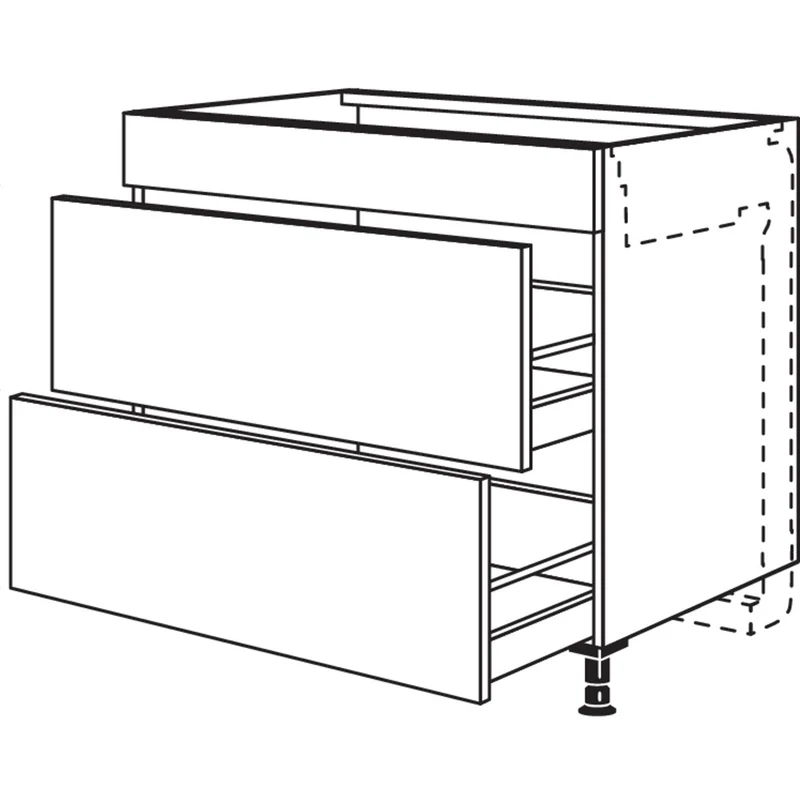 nobilia Maxi-Kochstellenschrank für Kochfeldabzug KM2A100-M 100 cm