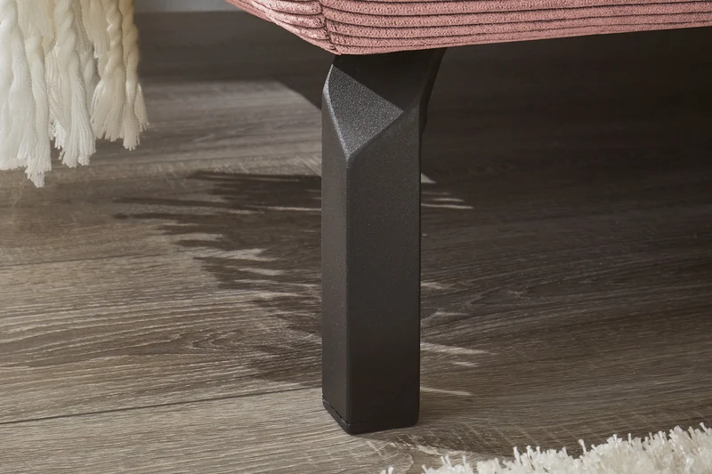 KAWOLA Sofa DELIA Ecksofa Feincord rosa
