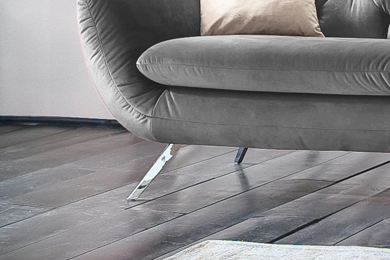 KAWOLA Sofa CHARME Velvet stone