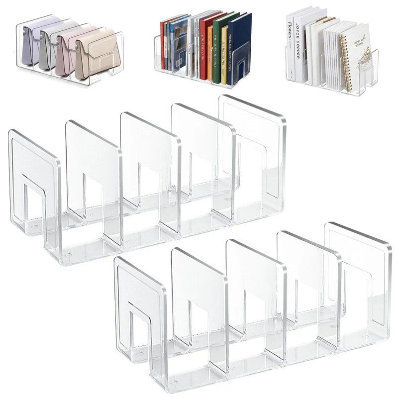 Acryl Zeitschriftensammler 2er Set Transparent mit 4 Fächern