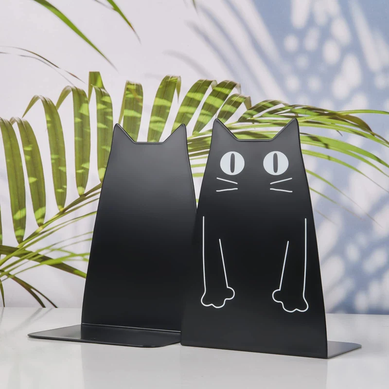 Hisredsun Buchstütze Katze Buchstütze Metall