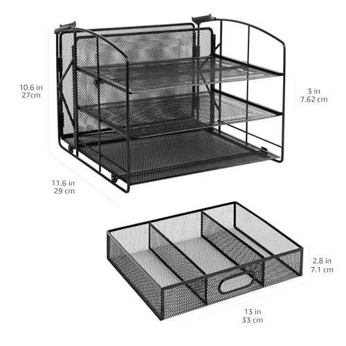 Amazon Basics Schreibtisch-Organizer, schwarz