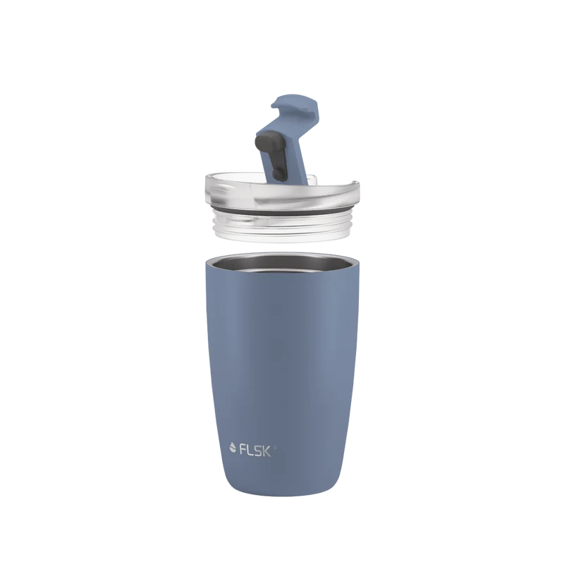 FLSK To-Go - Cup aus Edelstahl, denim, 350ml, 14,2cm hoch mit Deckel