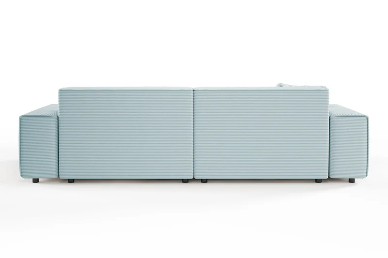 KAWOLA Sofa RANI 3-Sitzer Cord hellblau