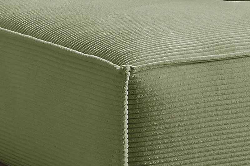KAWOLA Sofa SAMU Ecksofa Cord olivgrün