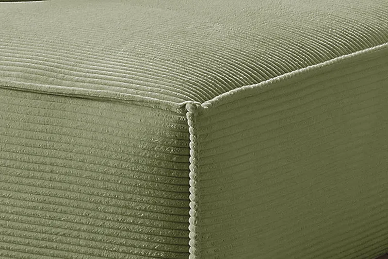 KAWOLA Sofa SAMU Ecksofa Cord olivgrün