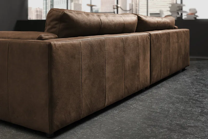 KAWOLA Big Sofa RAINA Leder braun