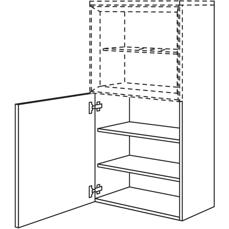 nobilia Midischrank für Regaleinsatz Case BSC60-130 60 cm