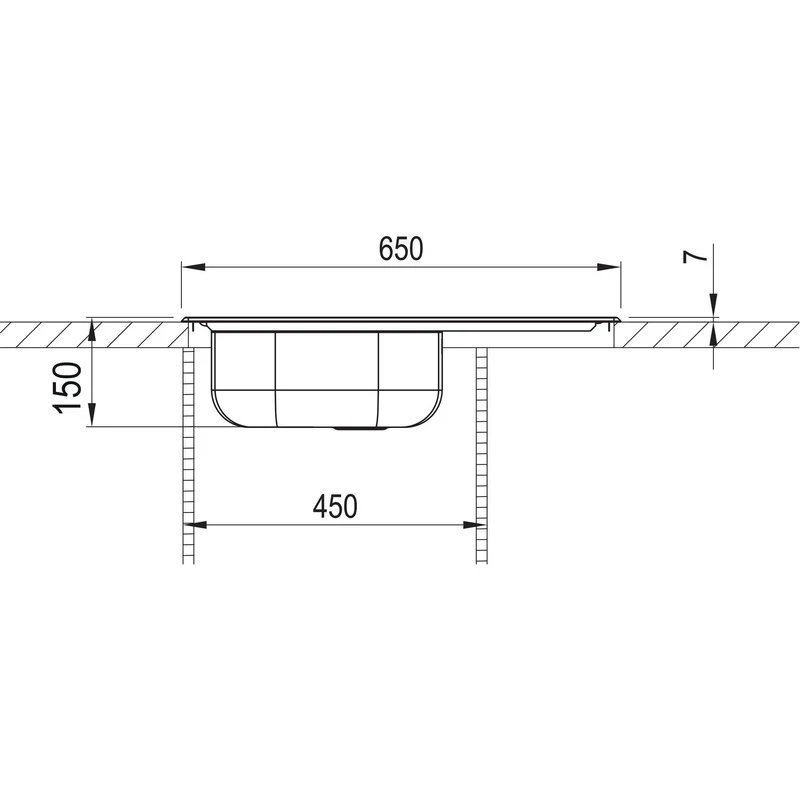 RODI RODI: Einbauspüle Okio Line 65, Edelstahl 87189 65 cm