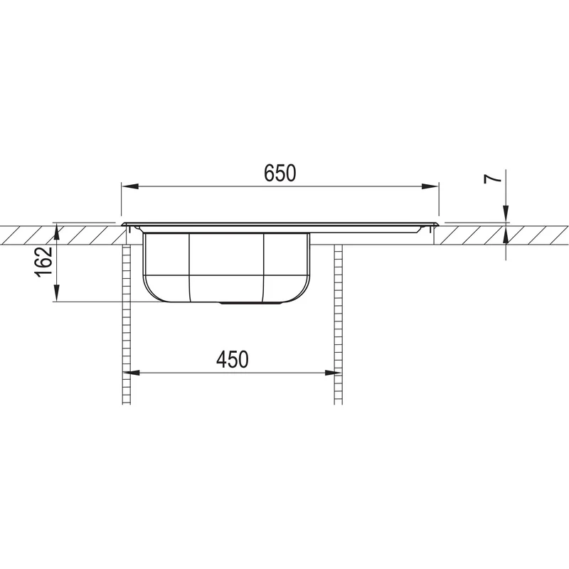 RODI RODI: Einbauspüle Okio Line 65, Excenterausstattung, Edelstahl 87172 65 cm