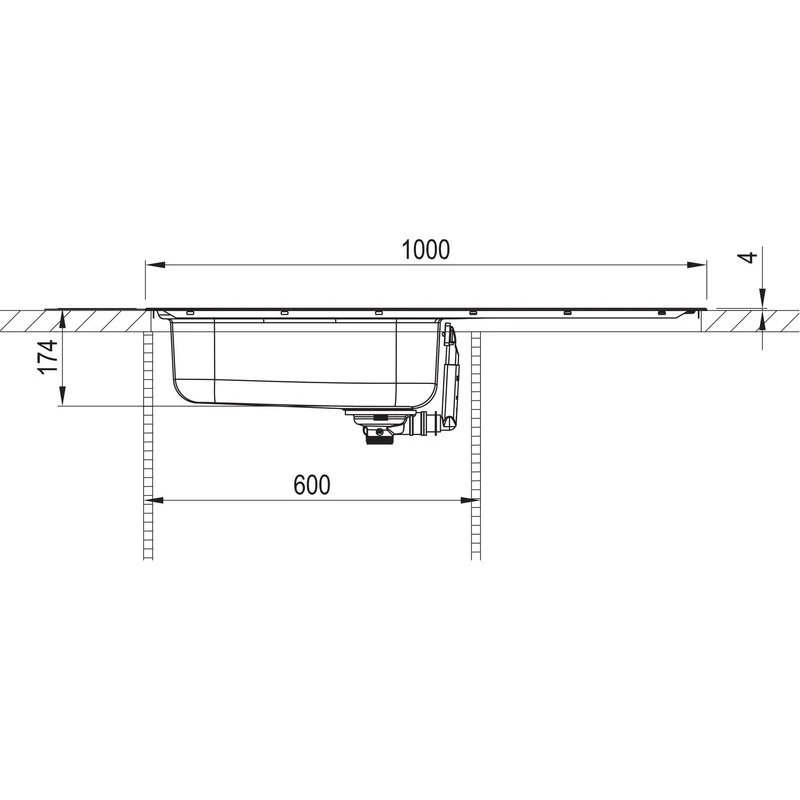 FRANKE: Einbauspüle Antea AZN 611-100 LB, Edelstahl seidenmatt 87060 100 cm