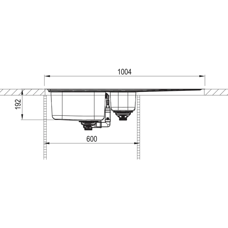 FRANKE: Einbauspüle Rapid RPX 251-100, Edelstahl, flächenbündiger Einbau möglich 87552 100,4 cm
