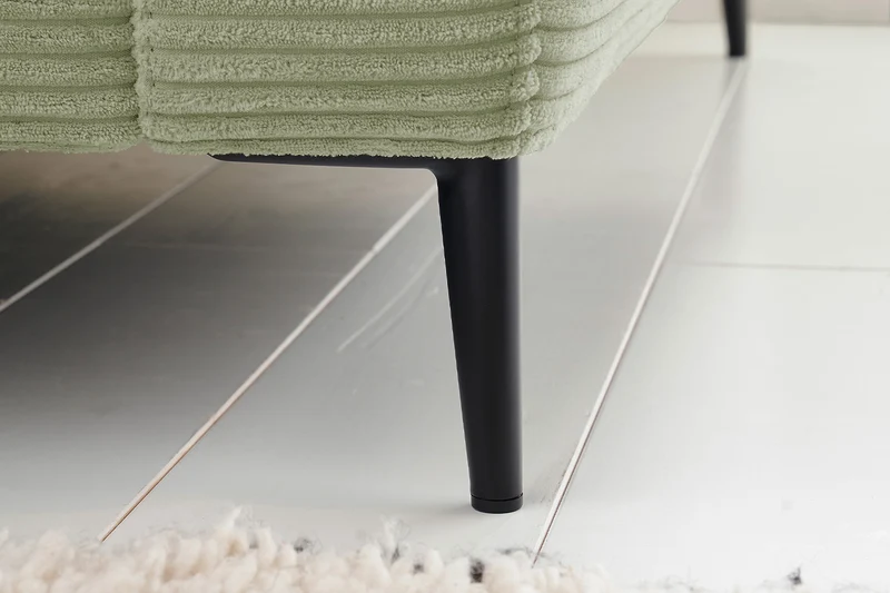 KAWOLA Ecksofa CARA Sofa Cord olivgrün