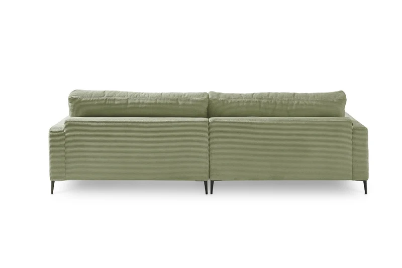 KAWOLA Ecksofa CARA Sofa Cord olivgrün