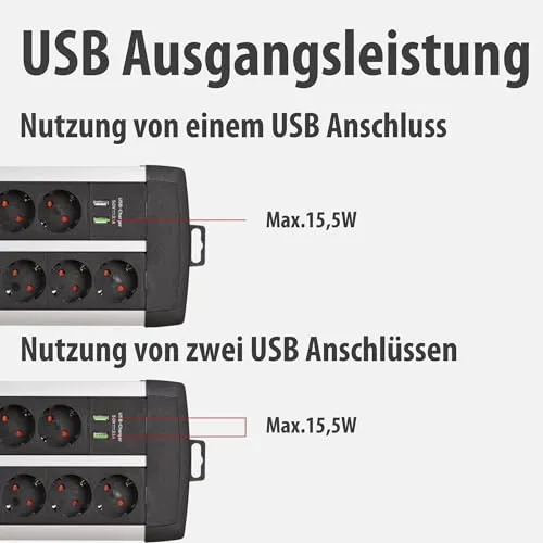 Brennenstuhl Premium-Protect-Line Gaming-Steckdosenleiste 14-Fach, 3m