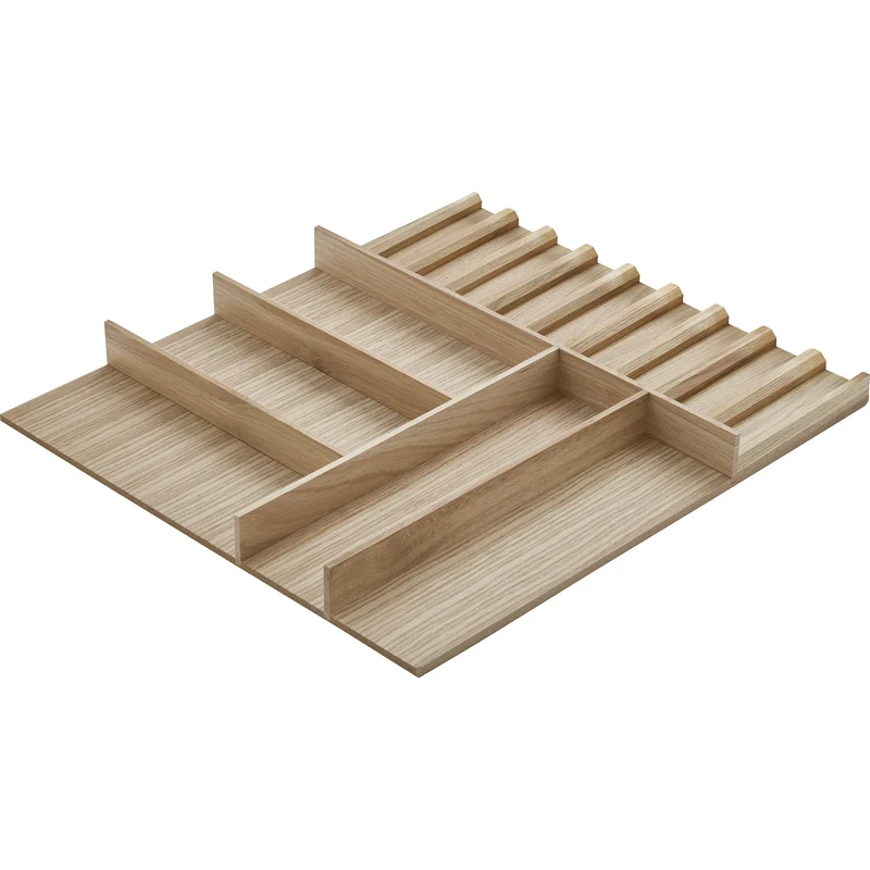 nobilia Holz-Besteckeinsatz Eiche mit Einsatz für Gewürzbehältnisse bis max. Ø BE-GMS60E 52,7 cm