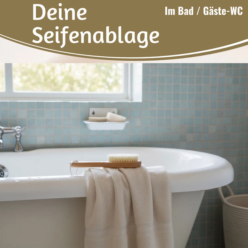 IB Laursen Seifenschale Emaille Weiß 16cm mit Ablauf Wandmontage Seifenhalter