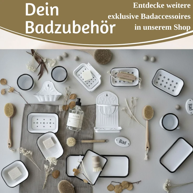 IB Laursen Seifenschale Emaille Weiß 21cm mit Ablauf Wandmontage Seifenhalter
