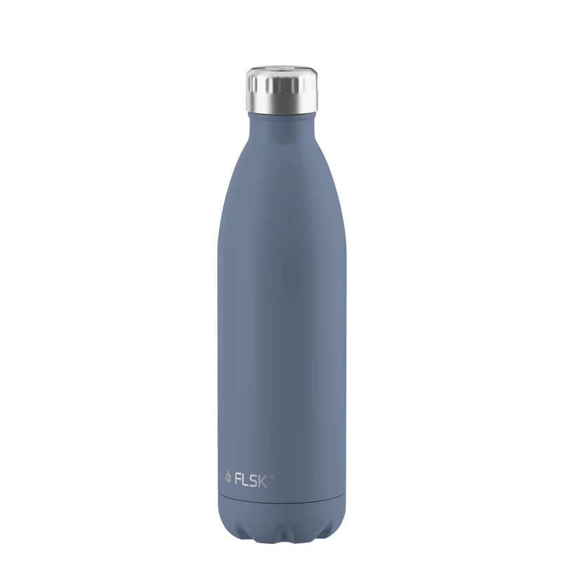 FLSK Trinkflasche aus Edelstahl, denim, 750ml, 28,6cm hoch