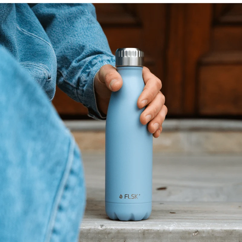 FLSK Trinkflasche aus Edelstahl, denim, 750ml, 28,6cm hoch