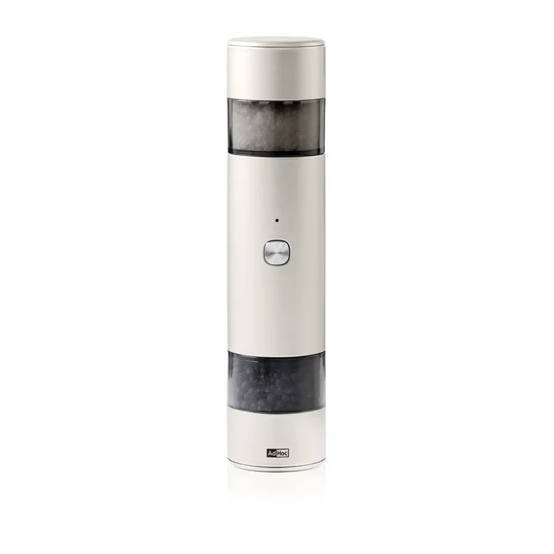 AdHoc,Elektrisch Pfeffer- und Salz-Doppelmühle i.Mill Duo light grey