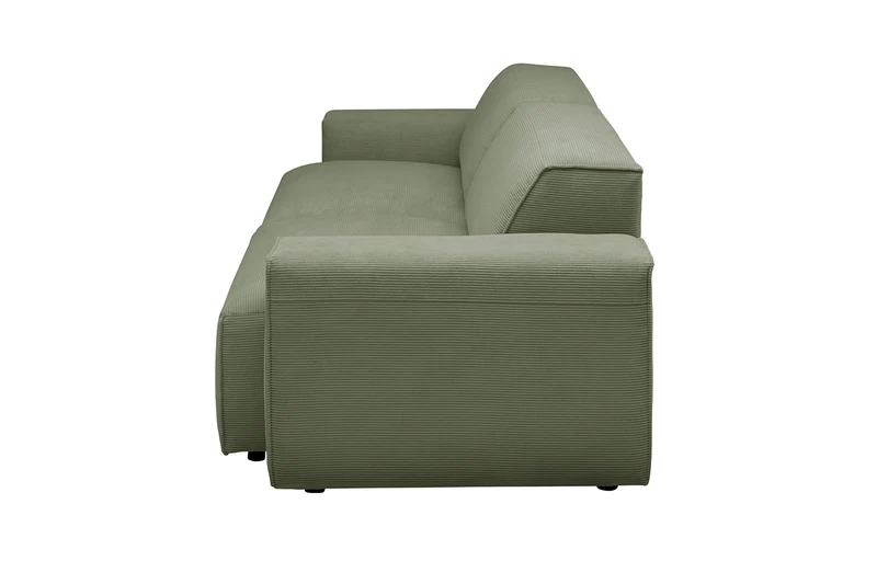KAWOLA Sofa RANI 3-Sitzer Feincord olivgrün