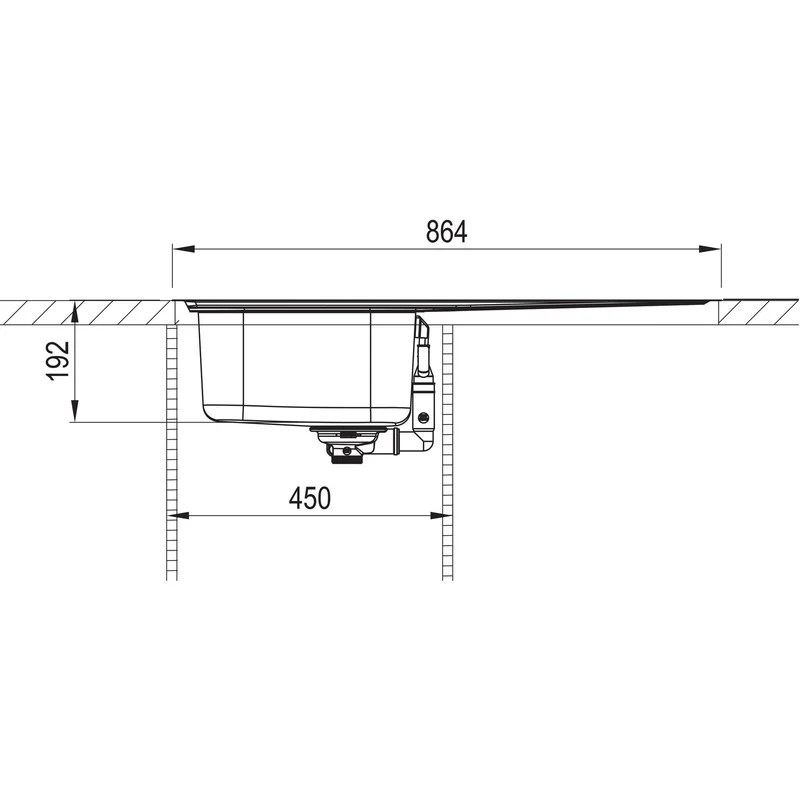 FRANKE: Einbauspüle Rapid RPX 211-86, Edelstahl, flächenbündiger Einbau möglich 87551 86,4 cm