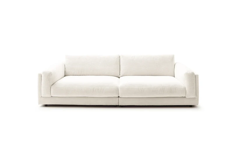 KAWOLA Big Sofa RAINA Cord cremeweiß