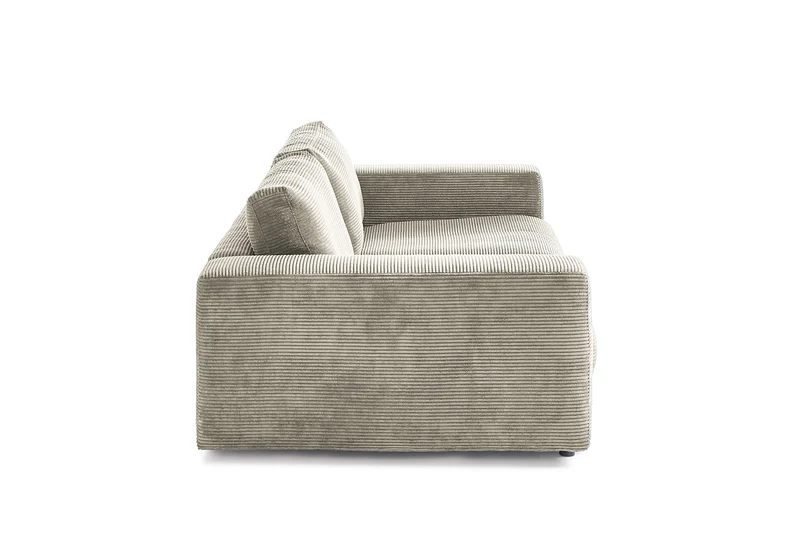 KAWOLA Sofa MADELINE 2-Sitzer Cord steingrau