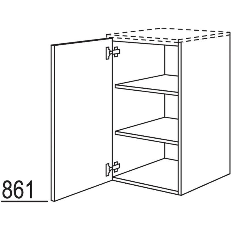 nobilia Unterschrank in Echtholz- Furnier BUEF45-86 45 cm