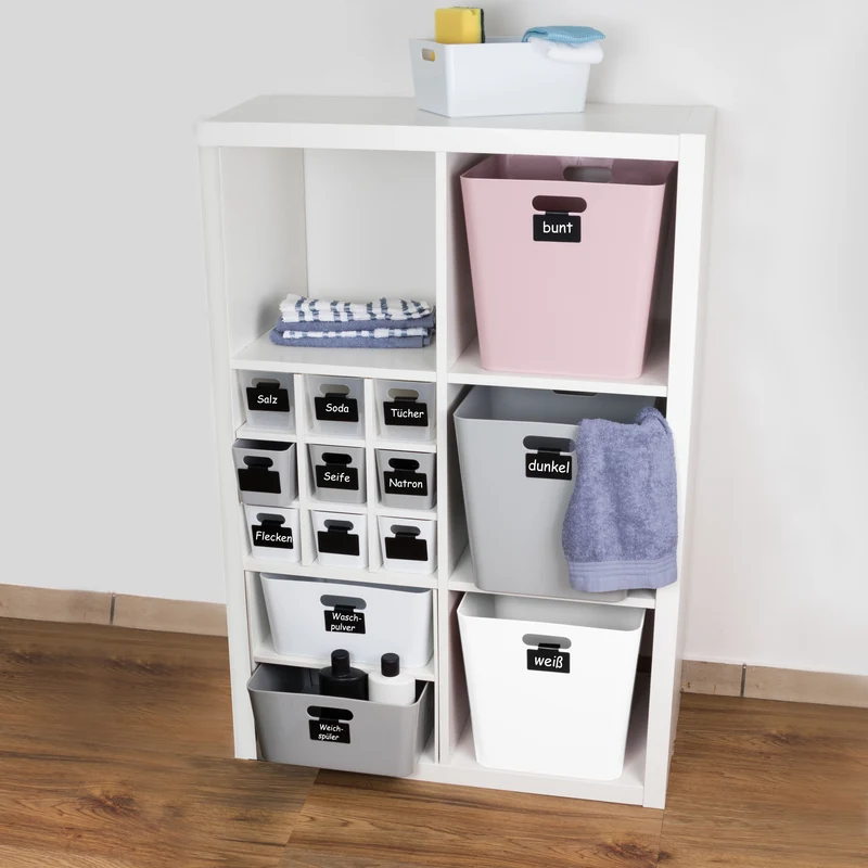 Ordnungsbox - 30x10x10cm - 2 Liter - mit Beschriftungsclip Ordnungskorb Schubladenorganizer Organizerbox Ordnungssystem
