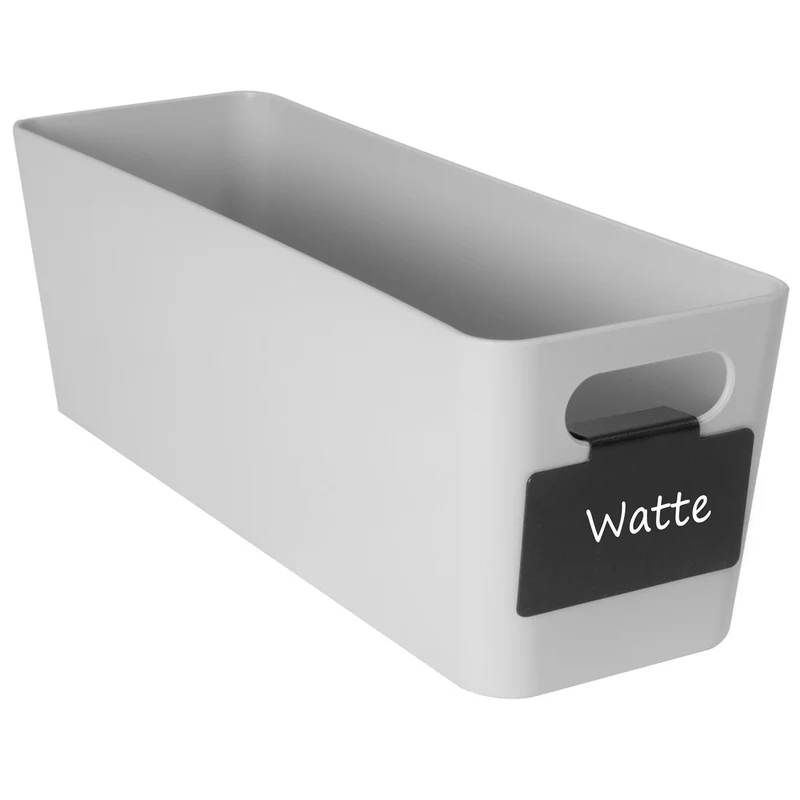 Ordnungsbox - 30x10x10cm - 2 Liter - mit Beschriftungsclip Ordnungskorb Schubladenorganizer Organizerbox Ordnungssystem