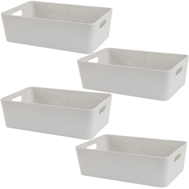 Ordnungsbox - Lederoptik - 39,5 x 24,5 cm - Schubladenorganizer Ordnungskorb Organizerbox - Ordnungssystem