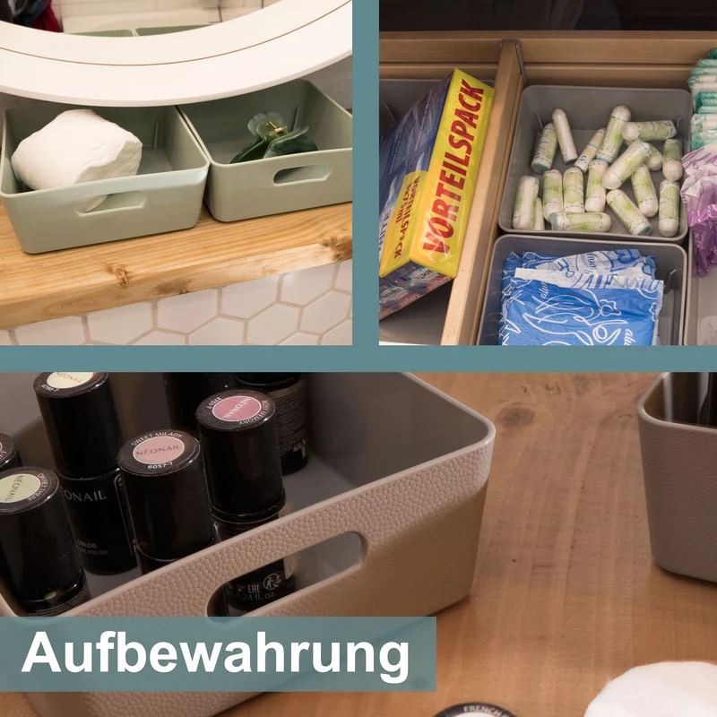 Ordnungsbox - 15x15x6cm - 1 Liter - Schubladenorganizer Ordnungskorb Organizerbox Ordnungssystem