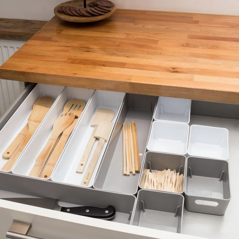 Ordnungsbox - 40x10x6cm - 2 Liter - Ordnungskorb - Schubladenorganizer Organizerbox - Ordnungssystem