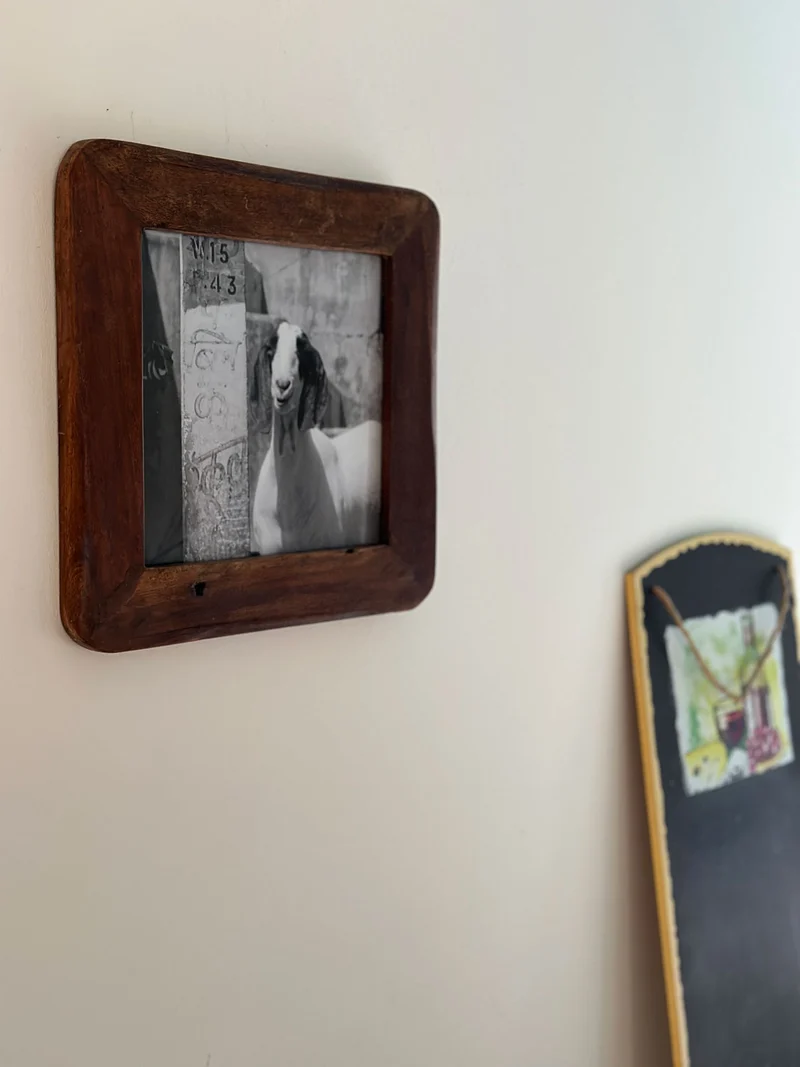 Vintage Bilderrahmen Dehli 20x20cm ♻️ Fund-Holz Recycelt Fotorahmen Retro