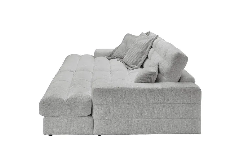 KAWOLA Big Sofa LANA Stoff grau