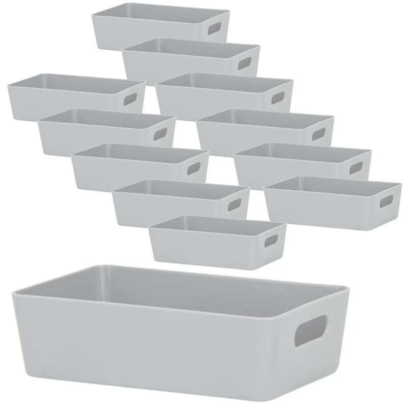 Ordnungsbox - 20x12,5x6cm - 1,2 Liter - Schubladenorganizer Ordnungskorb Organizerbox Ordnungssystem