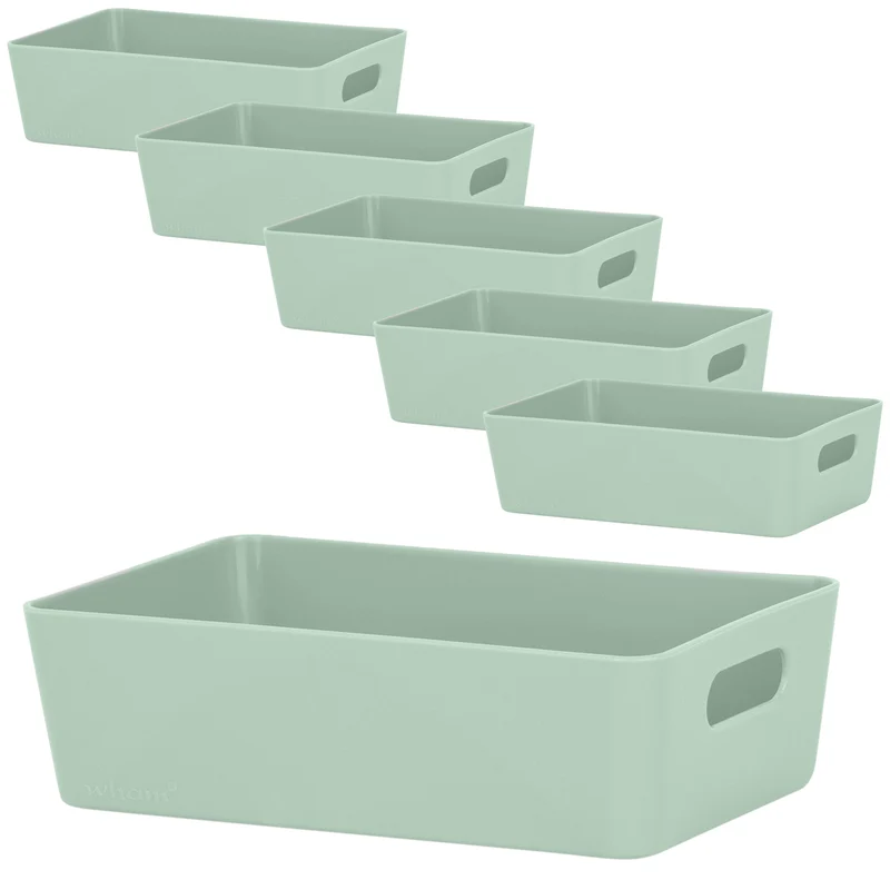 Ordnungsbox - 20x12,5x6cm - 1,2 Liter - Schubladenorganizer Ordnungskorb Organizerbox Ordnungssystem