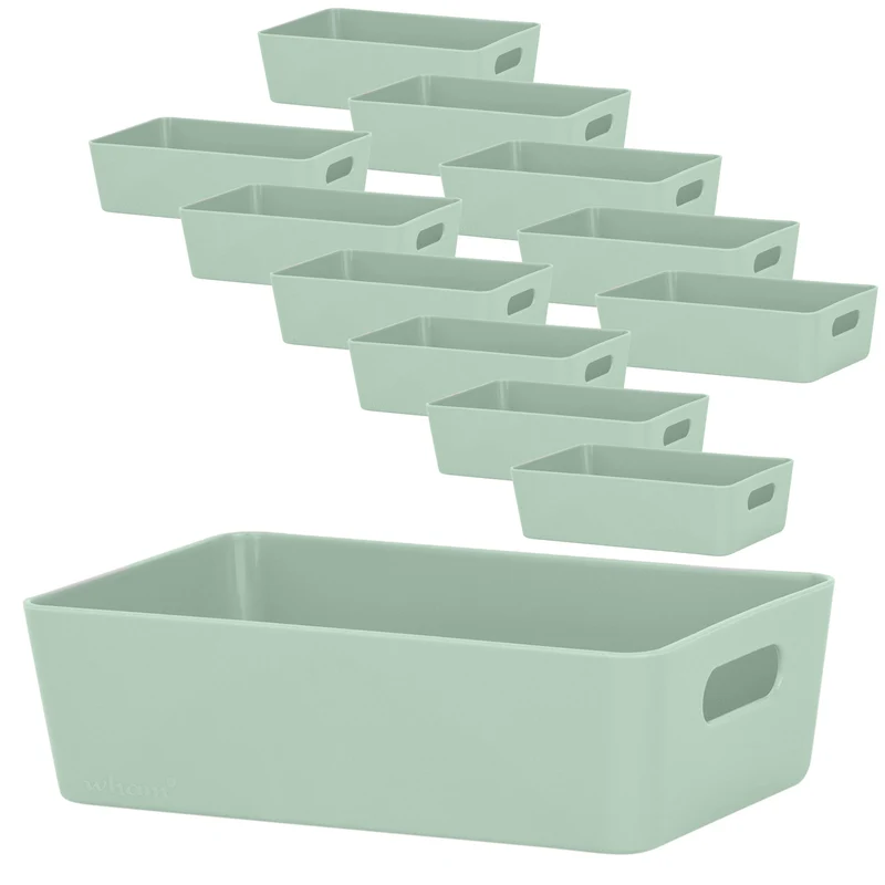 Ordnungsbox - 20x12,5x6cm - 1,2 Liter - Schubladenorganizer Ordnungskorb Organizerbox Ordnungssystem