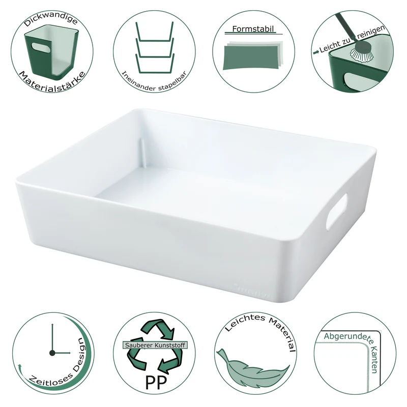 Ordnungsbox DINA5 - 25x20x6cm - 2,6 Liter Schubladenorganizer Ordnungskorb Organizerbox
