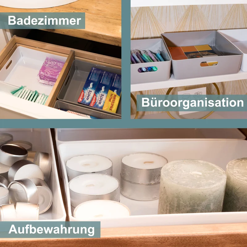 Ordnungsbox DINA5 - 25x20x6cm - 2,6 Liter Schubladenorganizer Ordnungskorb Organizerbox