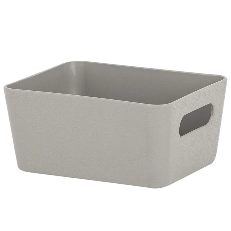 Ordnungsbox - TAUPE - Lederoptik - 12,5x10x6cm - 600ml - Schubladenorganizer Ordnungskorb Organizerbox - Ordnungssystem