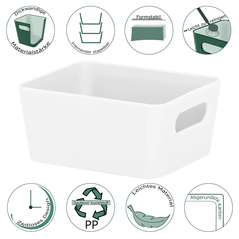 Ordnungsbox - 12,5x10x6cm - 600ml - Schubladenorganizer Ordnungskorb Organizerbox - Ordnungssystem