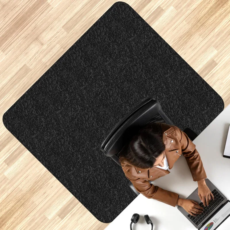 BBodenschutzmatte für Hartböden,105×120cm – 5,5 mm dick (Schwarz)