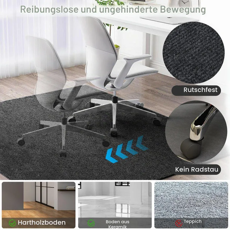 BBodenschutzmatte für Hartböden,105×120cm – 5,5 mm dick (Schwarz)