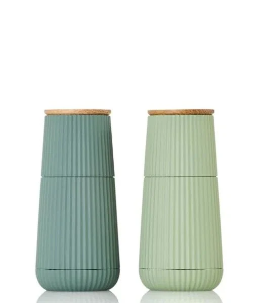 AdHoc, Pfeffer- und Salzmühle Set, Scape, Farbe dark green & light green