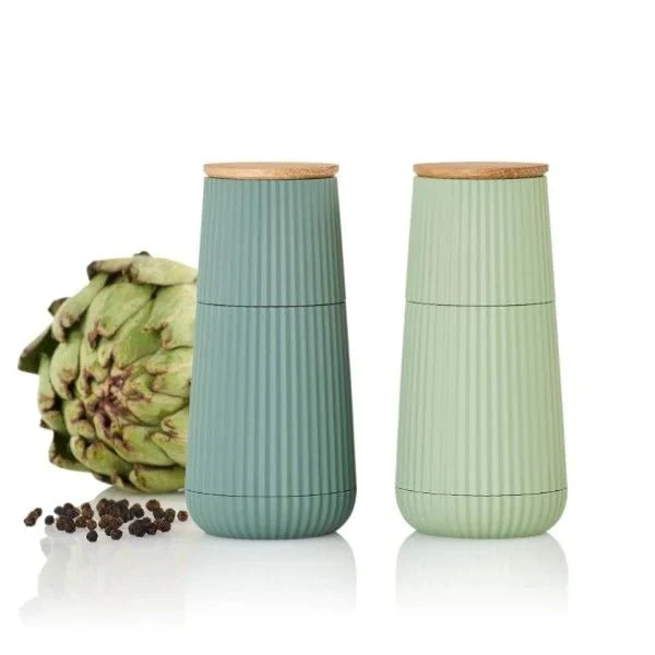 AdHoc, Pfeffer- und Salzmühle Set, Scape, Farbe dark green & light green